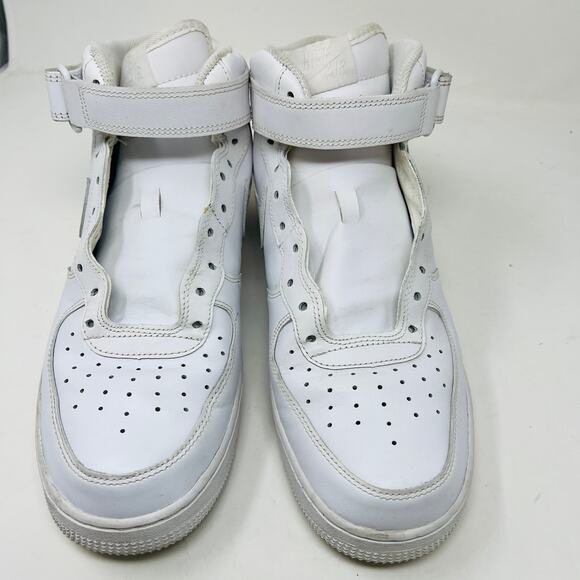 Nike Men's Air Force One White/White Mid 07 - 11 - Picture 2 of 6
